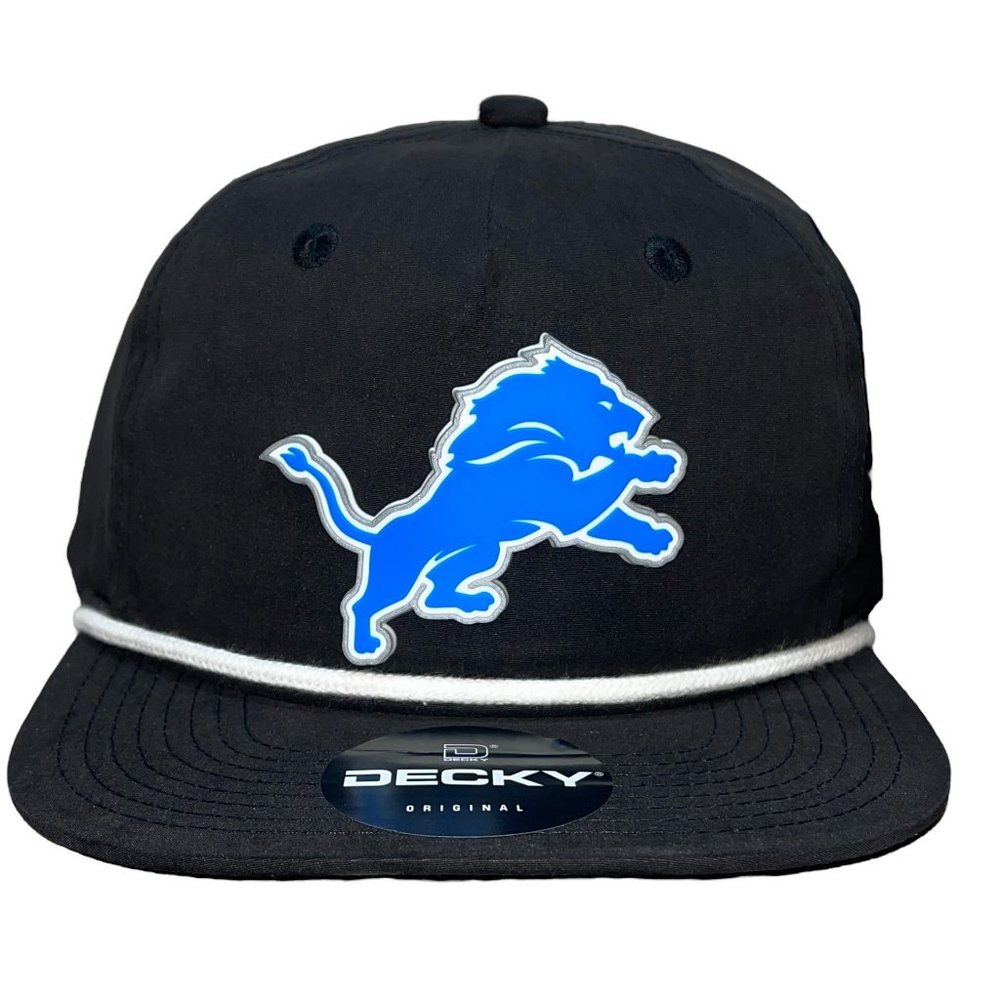 Detroit Lions 3D Classic Rope Hat- Black/ White